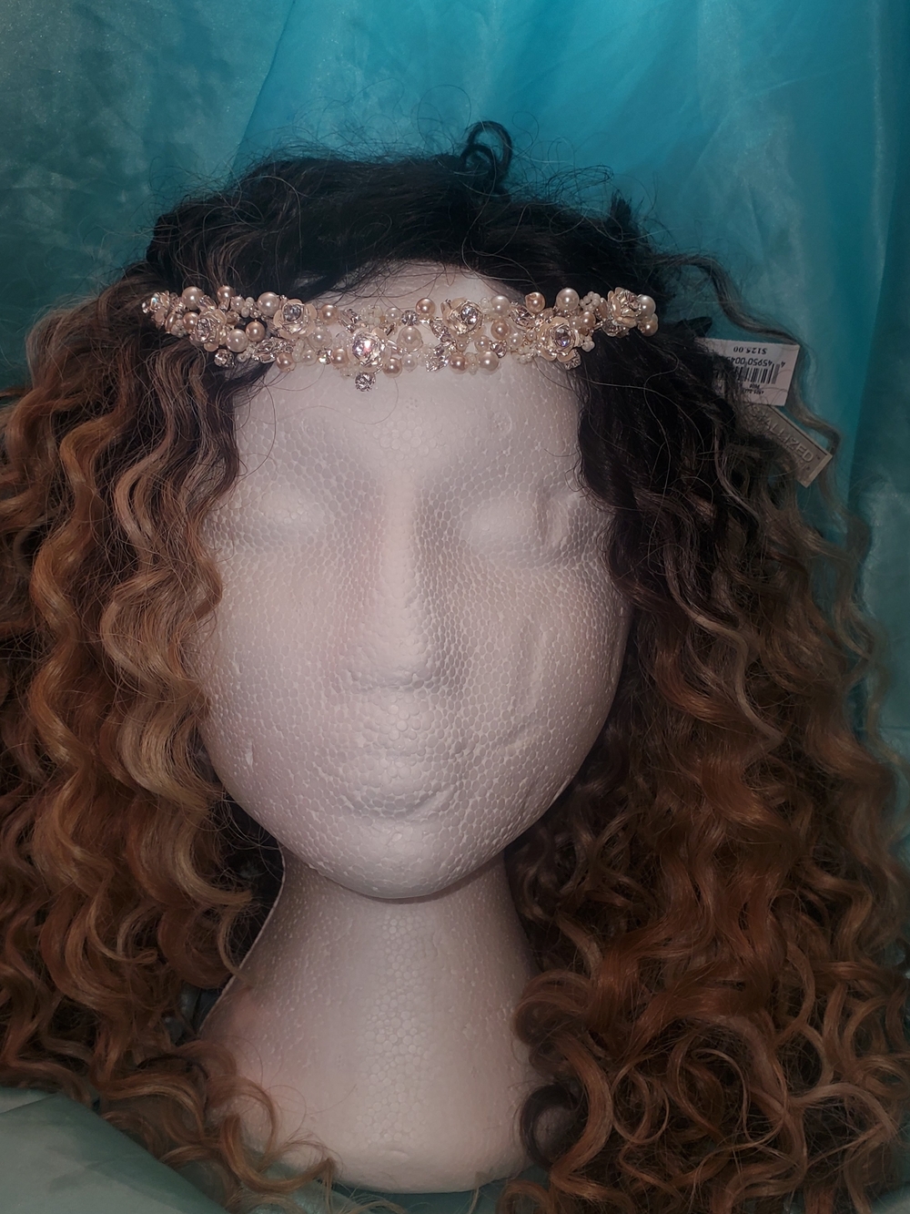 David's Bridal Pearl and Crystal Floral Headband - Ivory - Picture 4 of 8